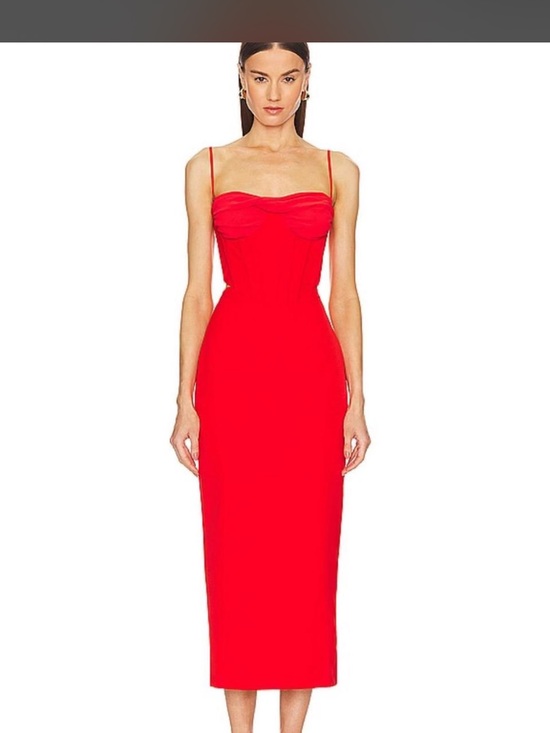 Bardot Dresses & Skirts - Bardot Red Spaghetti-Strap Midi Dress